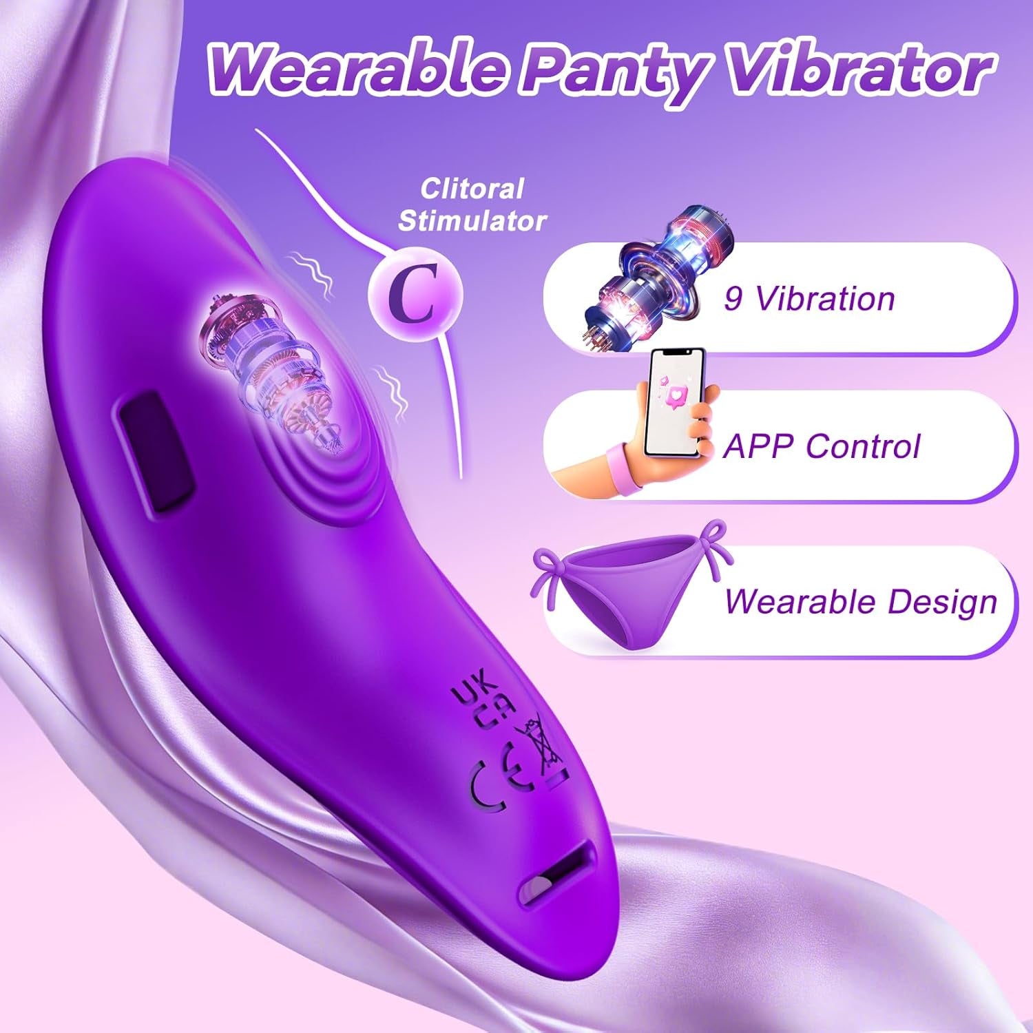 ButterflyPearl Wearable Panty Vibrator APP Control