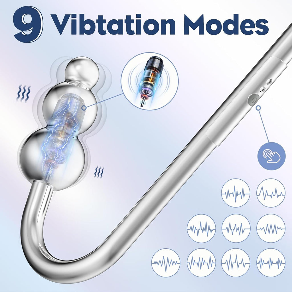 ChainVibe Vibrating Anal Hook Collar Chain 9 Modes