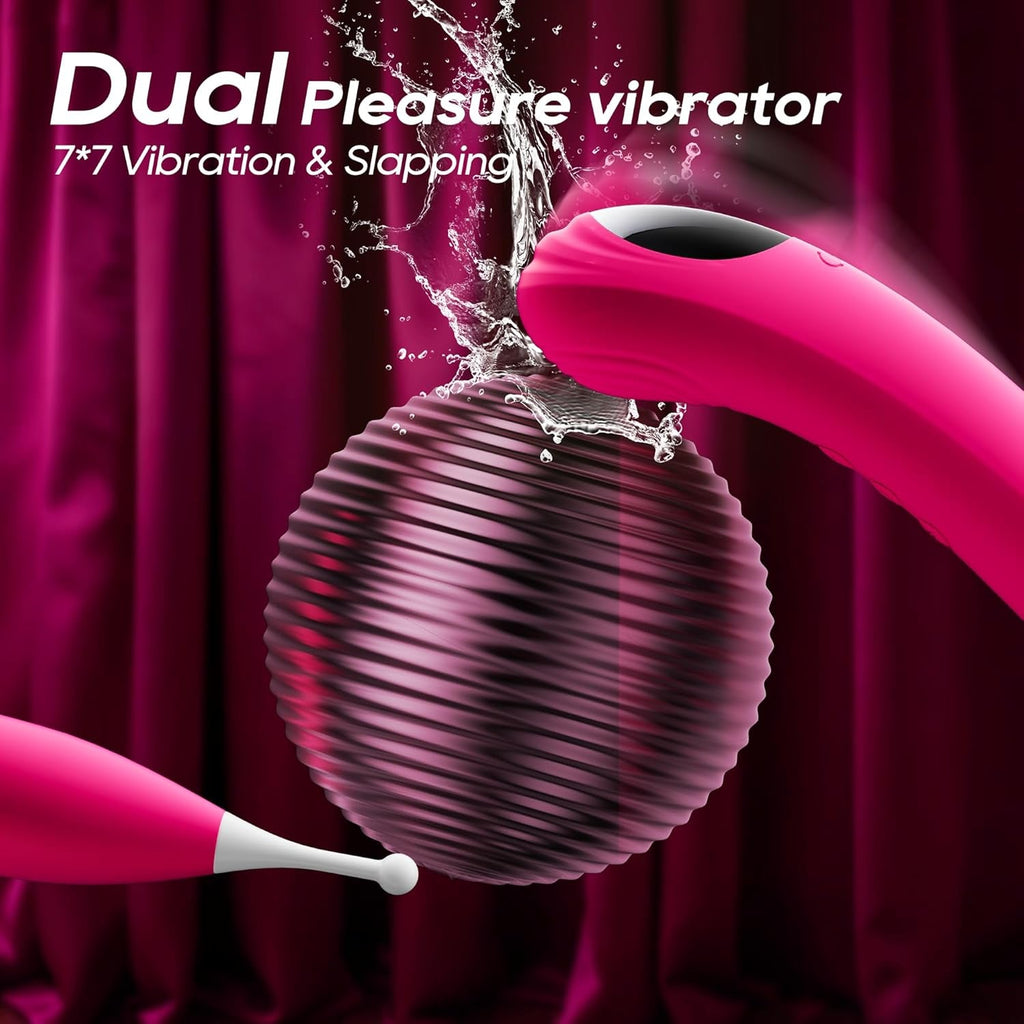 PinPoint Clitoral Wand Vibrator 7 Modes Tapping 3 Heads