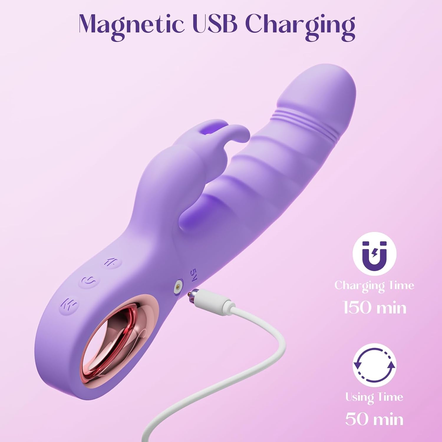 AuralisX Thrusting Rabbit Vibrator 7 Modes 3 Motor Waterproof