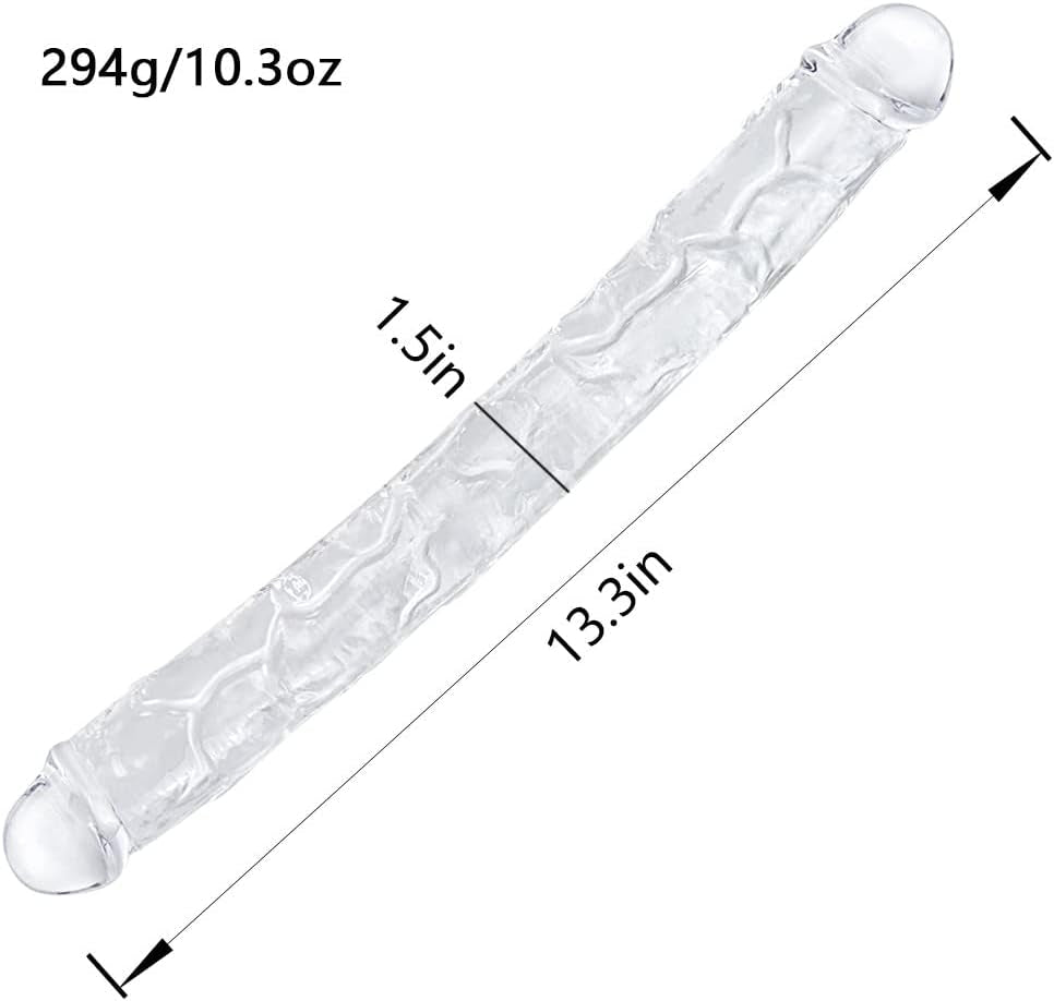 ClearMorph 13” Double-Ended Dildo Flexible Clear Toy