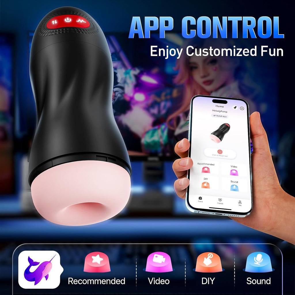 StormHeat APP Heating Male Masturbator Suction Pump 10 Vibration 9 Suction