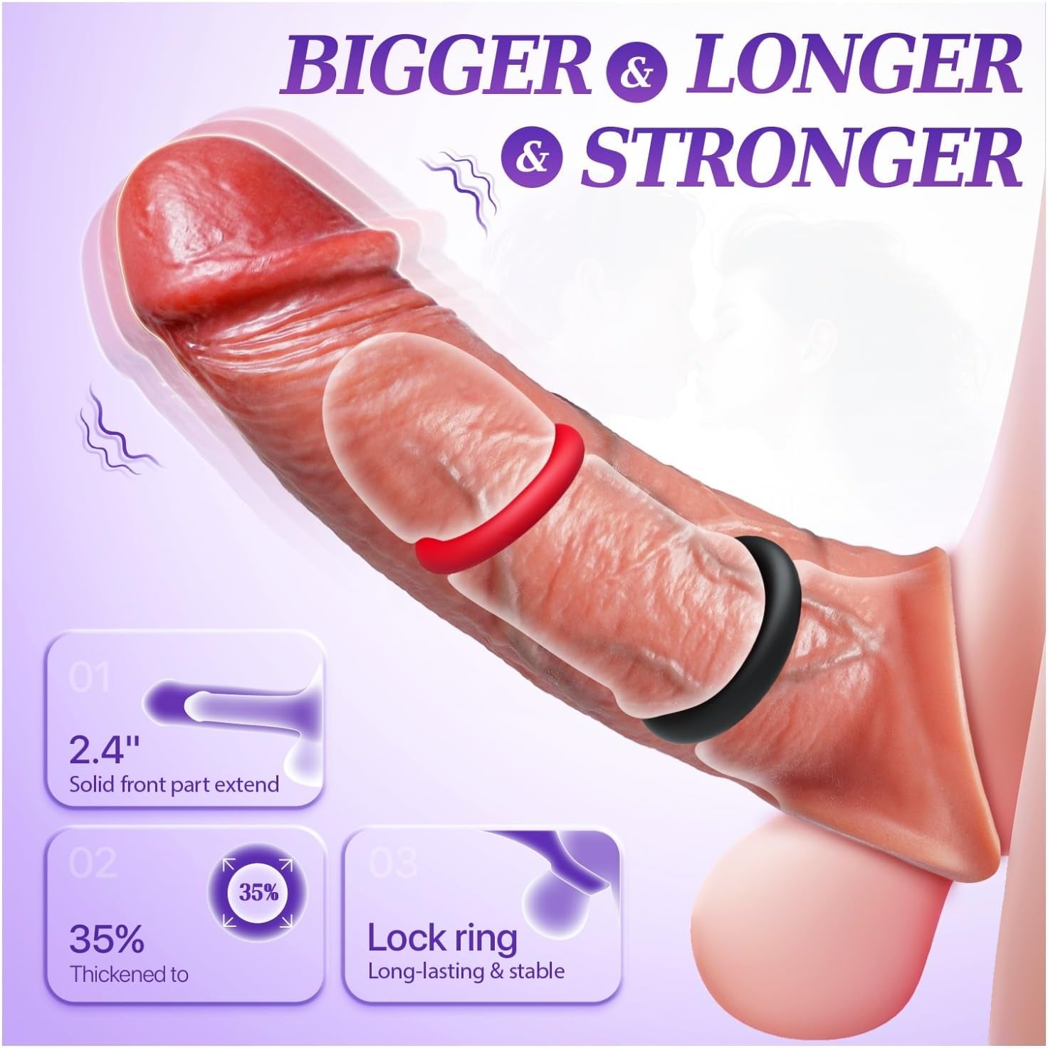 AppSync App Controlled Penis Sleeve Vibrator 5-in-1 Ring