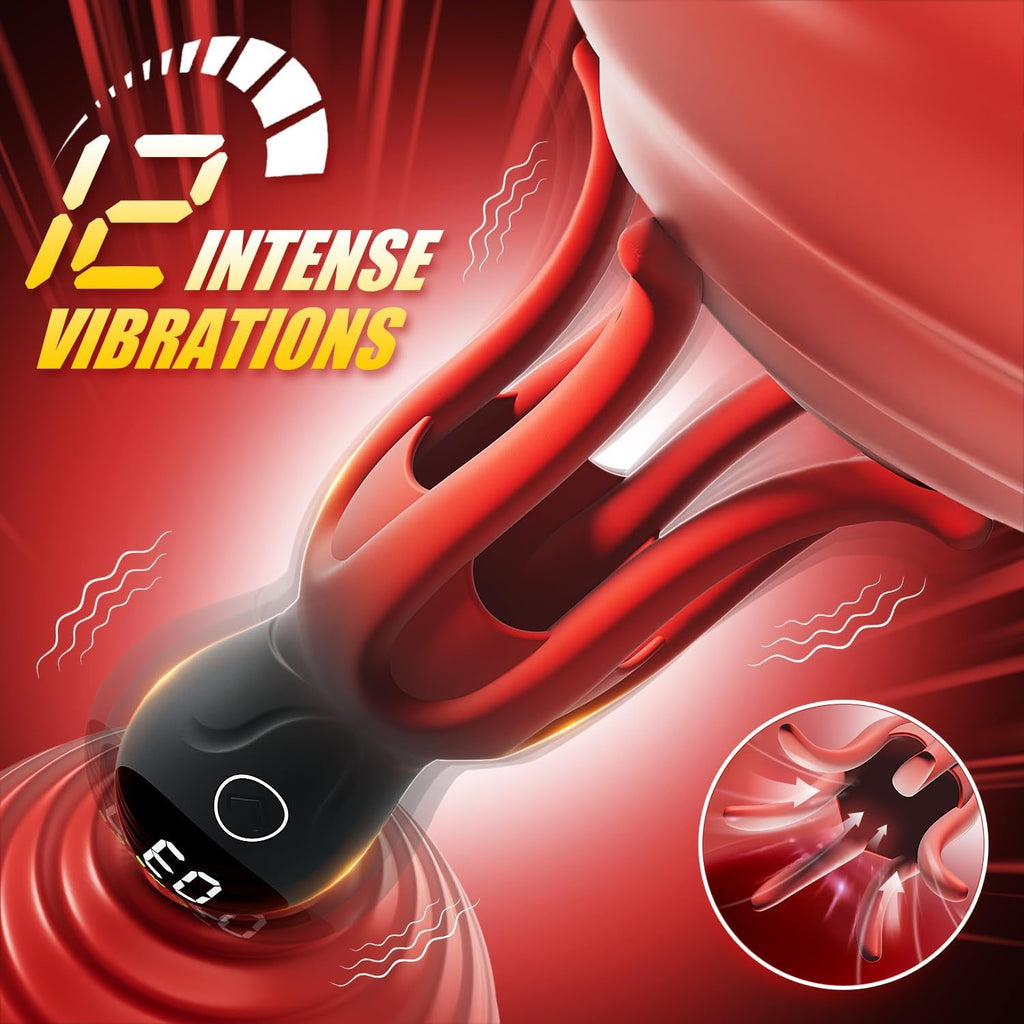 LumiTentacle LED Male Training Vibrator 12 Modes Tentacle