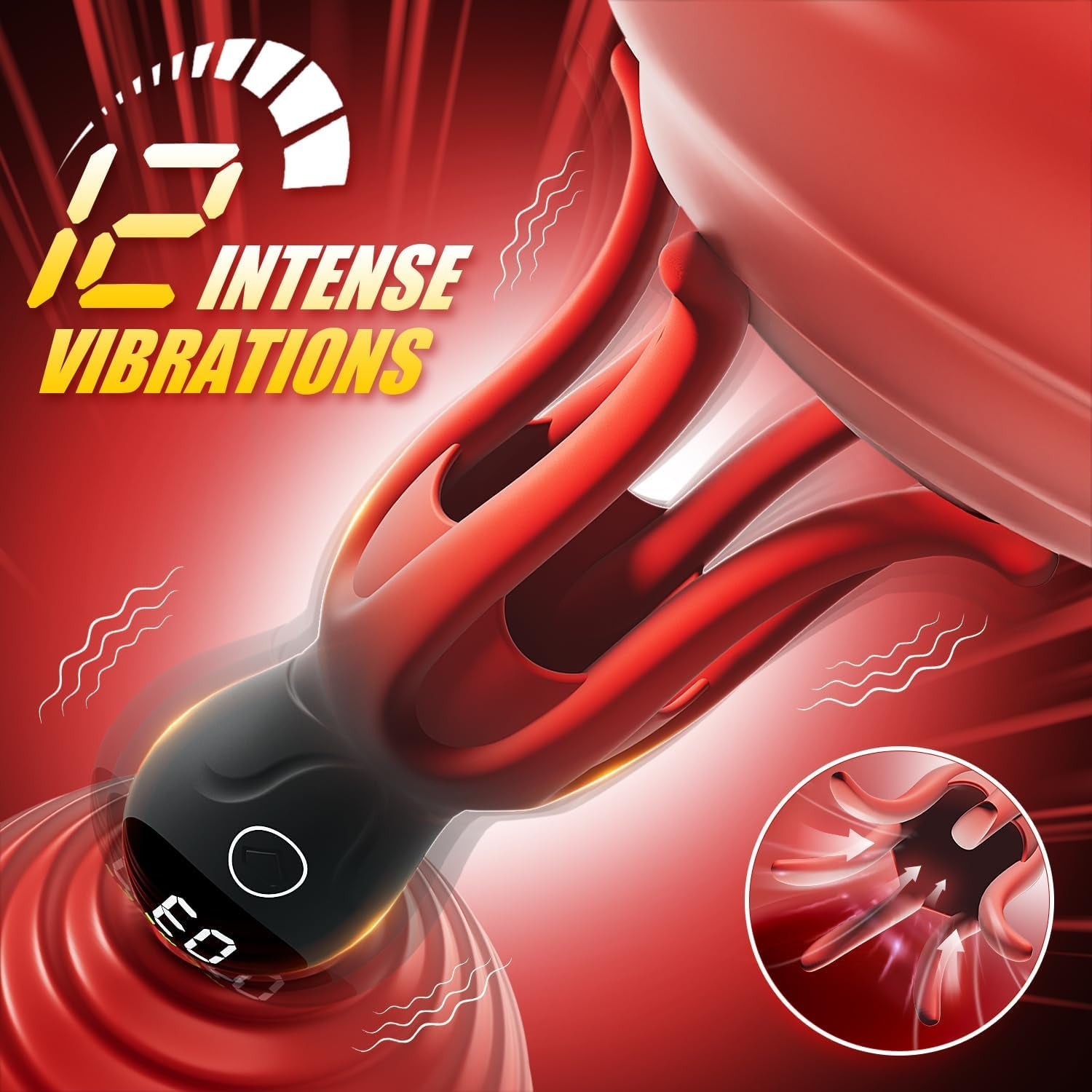 LumiTentacle LED Male Training Vibrator 12 Modes Tentacle