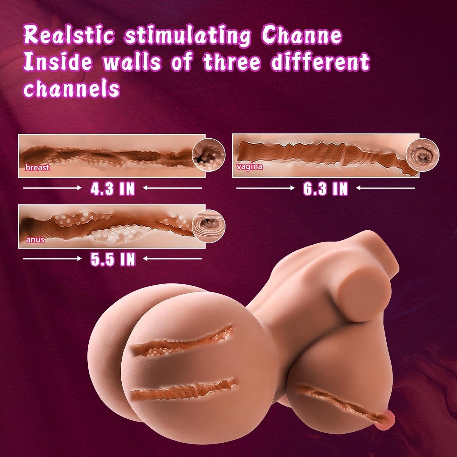 Luvexa 7.5lb 4-in-1 Sex Doll Torso Light Brown