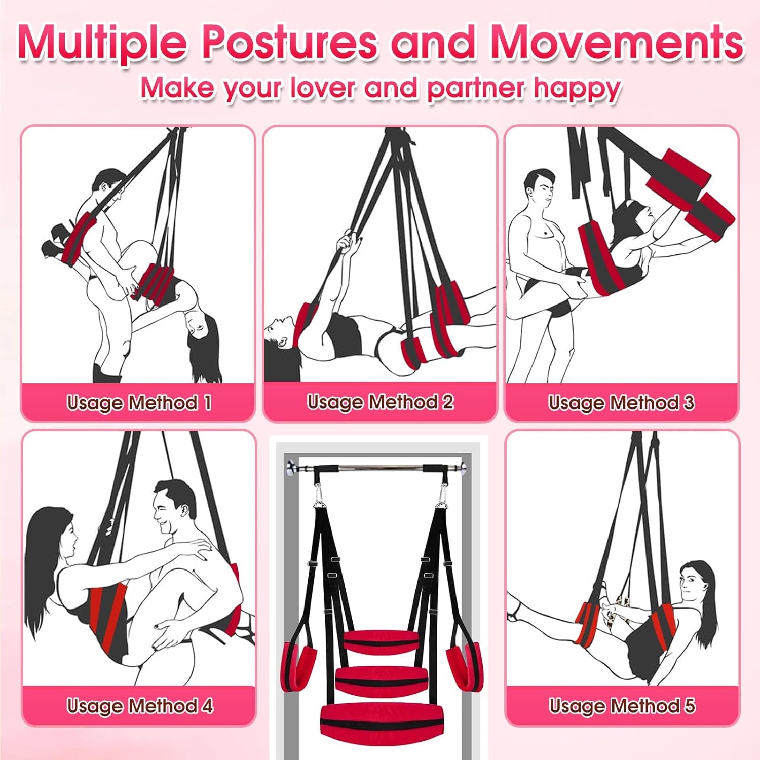 ScarletBond BDSM Sex Swing Adjustable