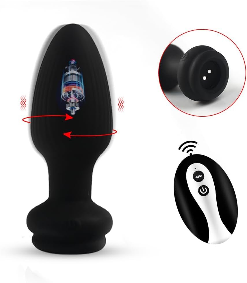 NightPulse Black Fox Tail Remote Vibrating Anal Plug