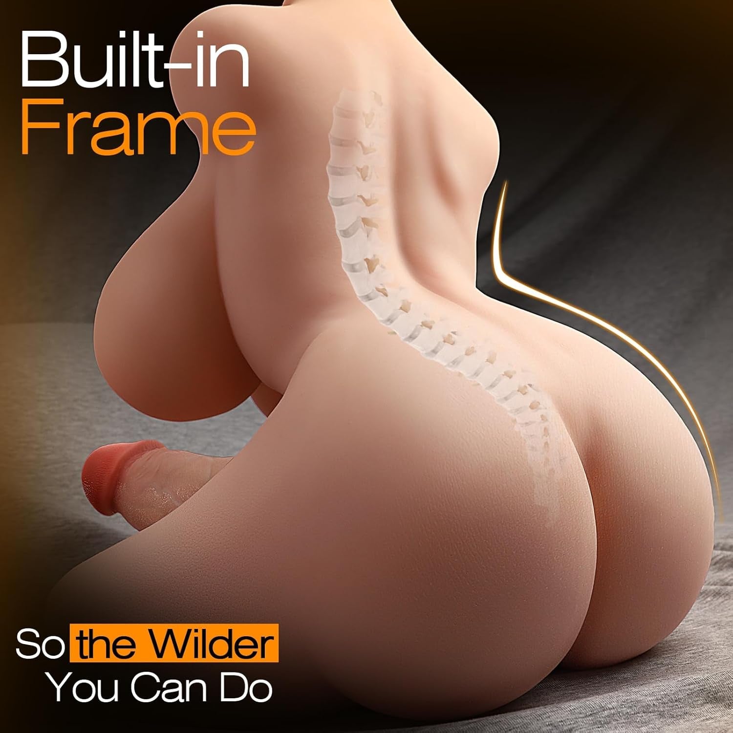 AxisCurve Trans Sex Doll Torso Dual Channel Flexible Dildo