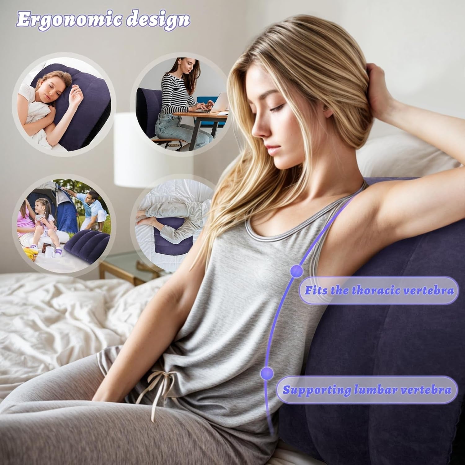 ArcBond Inflatable BDSM Arc Sex Pillow with Cuffs Set