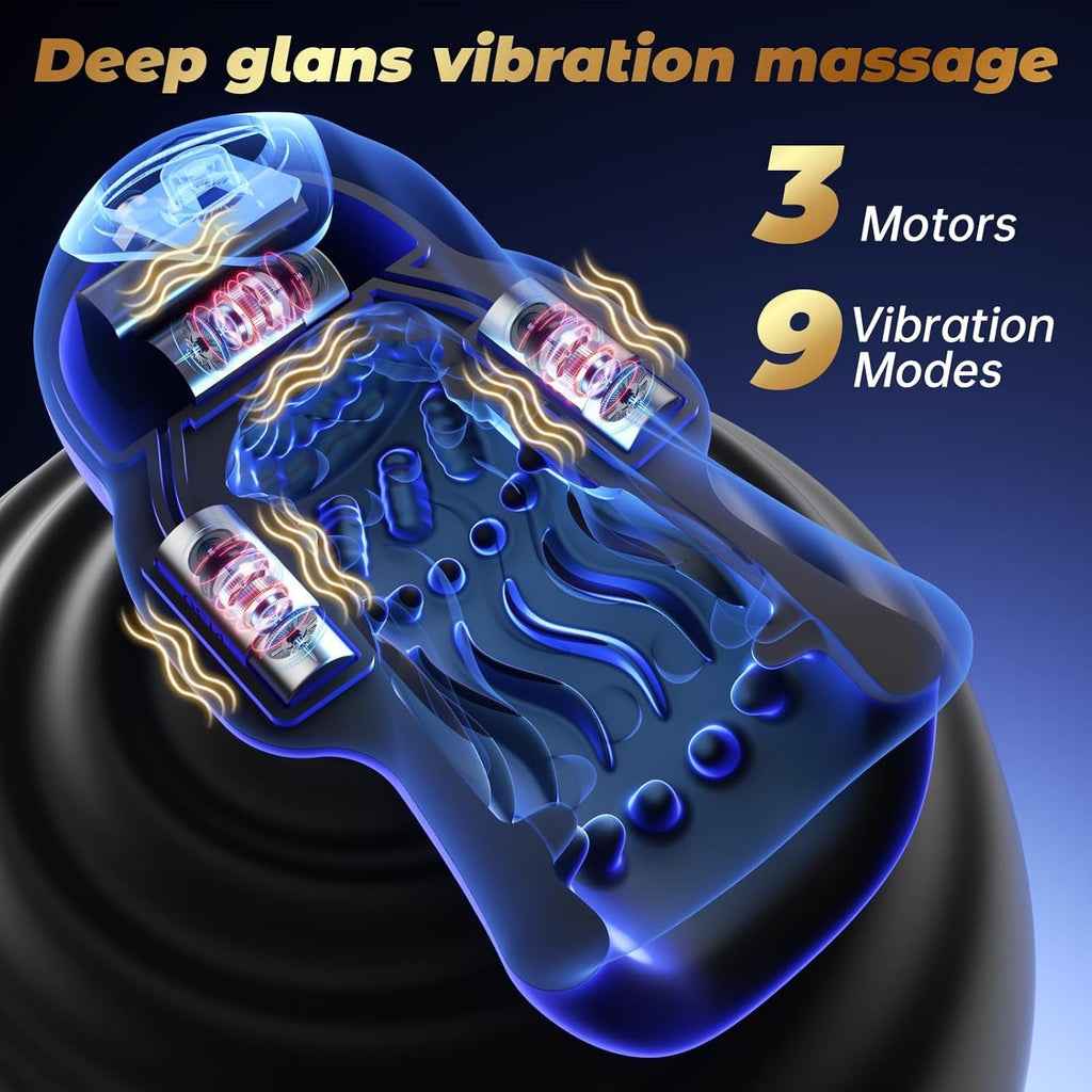 IntelliPulse AI 360° Male Masturbator 3 Motors 9 Modes
