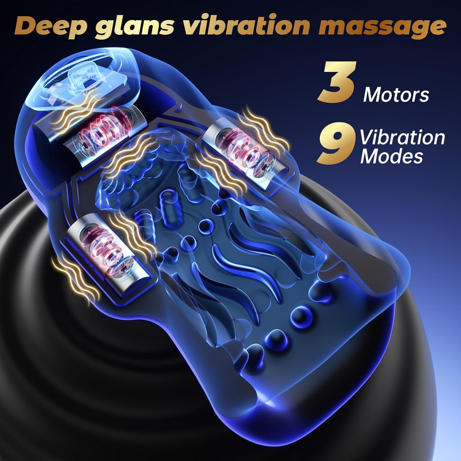 IntelliPulse AI 360° Male Masturbator 3 Motors 9 Modes