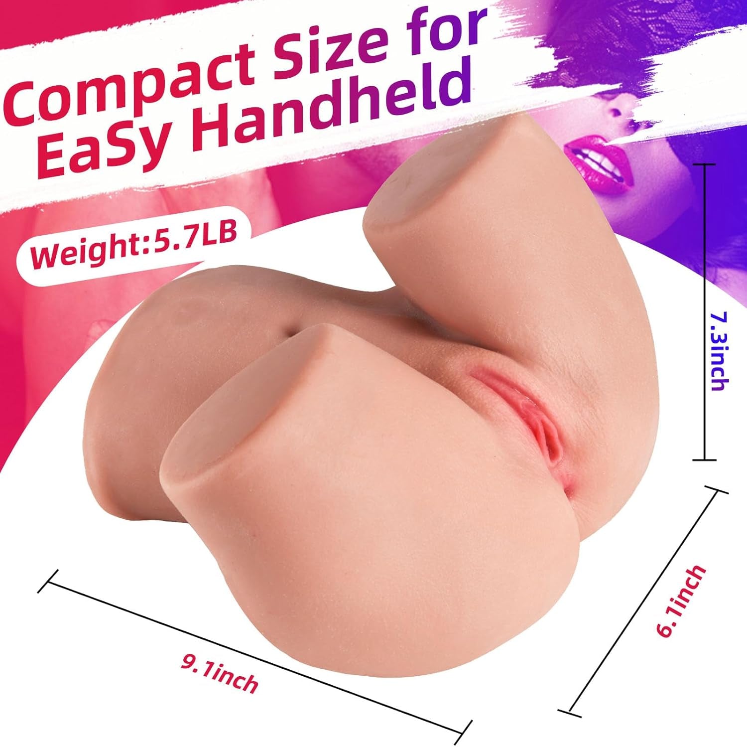 LuxeGrip Portable Sex Doll 5.9LB | Dual Channel Stroker Kit