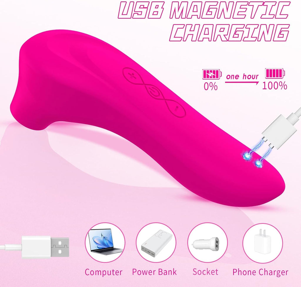 RoselleVibe Rose Vibrator Wand 10 Modes Waterproof Quiet