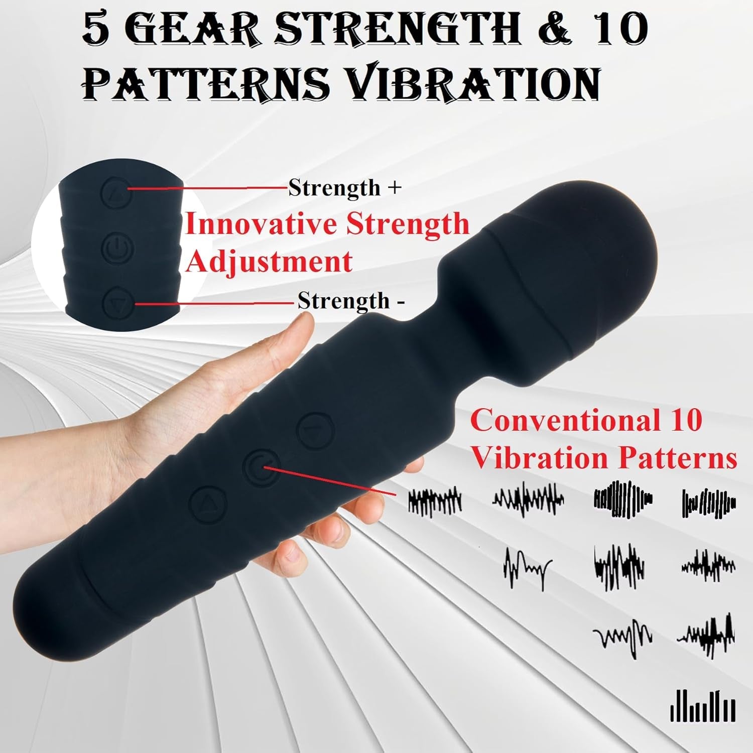 FlexiClimax G-Spot Wand Vibrator 10 Modes 5 Intensities