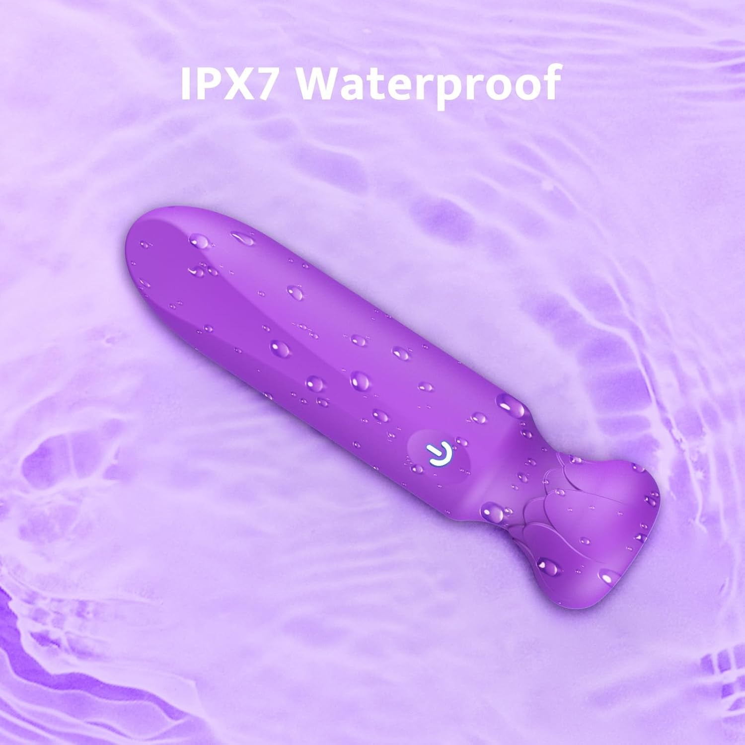 VioletLuxe Bullet Vibrator 10 Modes Waterproof Silicone Rechargeable