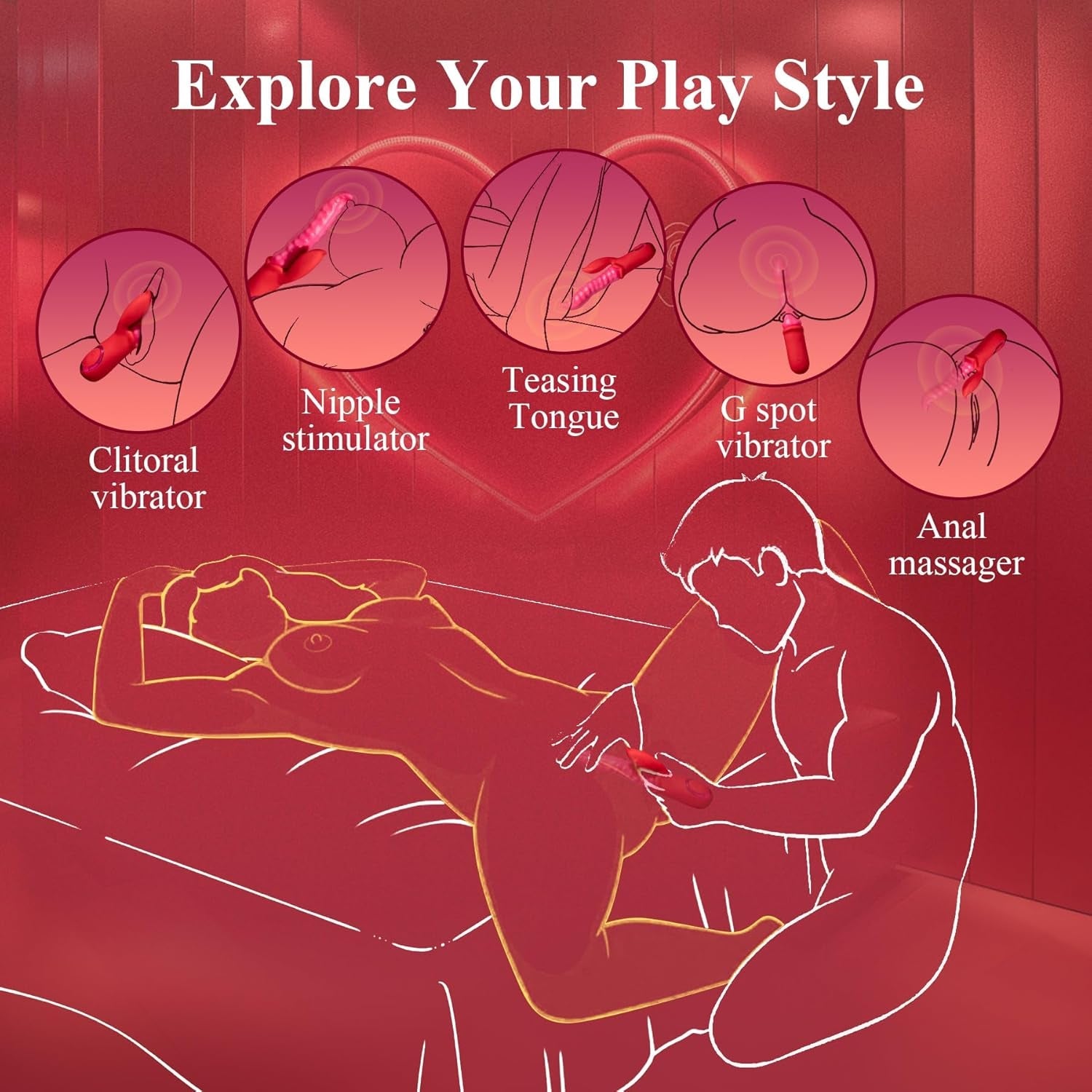 VirelWriggle Tongue Vibrator 20 Modes G-Spot Toy