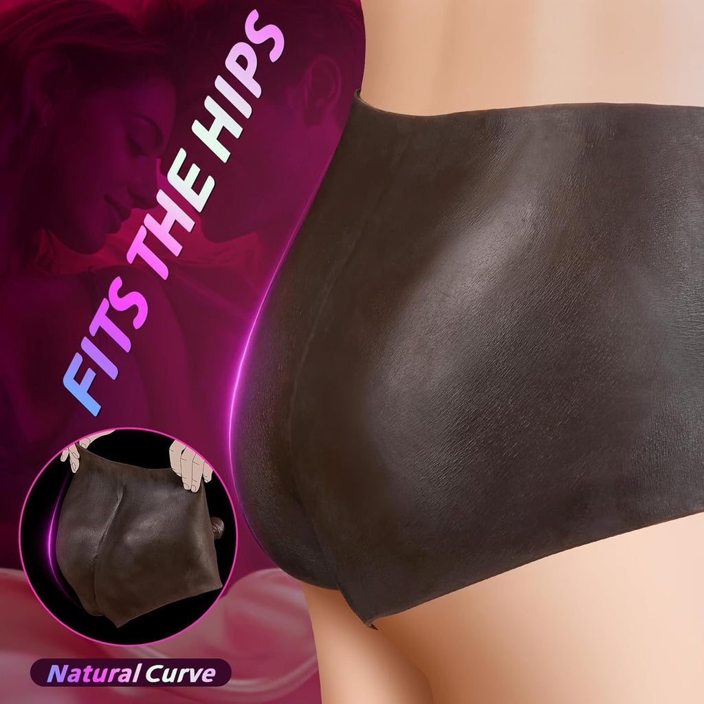 NoirFlex Ebony Strapless Dildo Panty 7.3 Inch