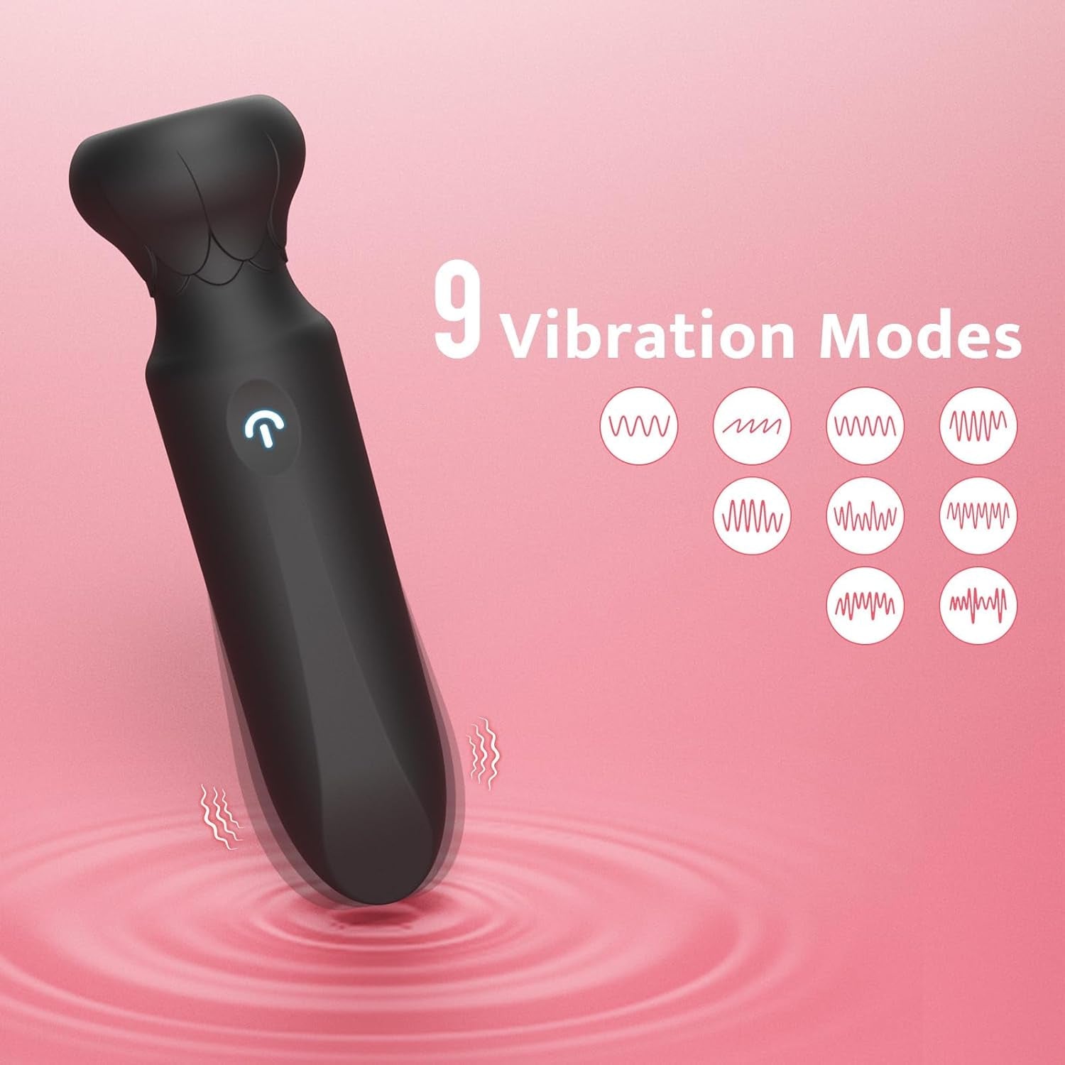 MidnightLuxe Bullet Vibrator 10 Modes Waterproof Silicone Rechargeable