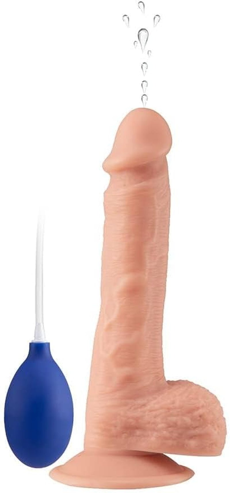 FlexJet 8.4” Squirting Dildo Curved Silicone Suction Cup