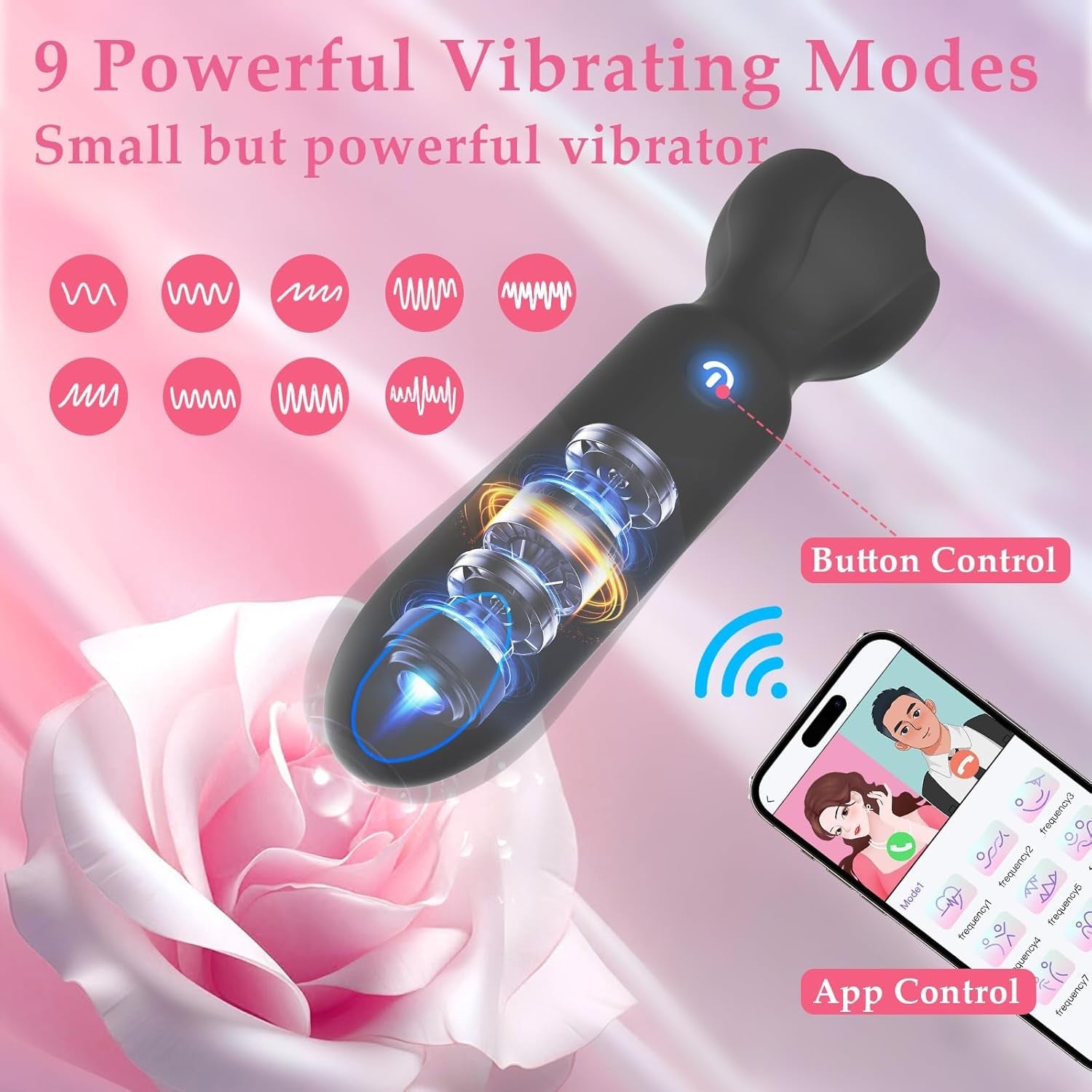 NoirSync App Control Bullet Vibrator 9 Modes Waterproof Quiet