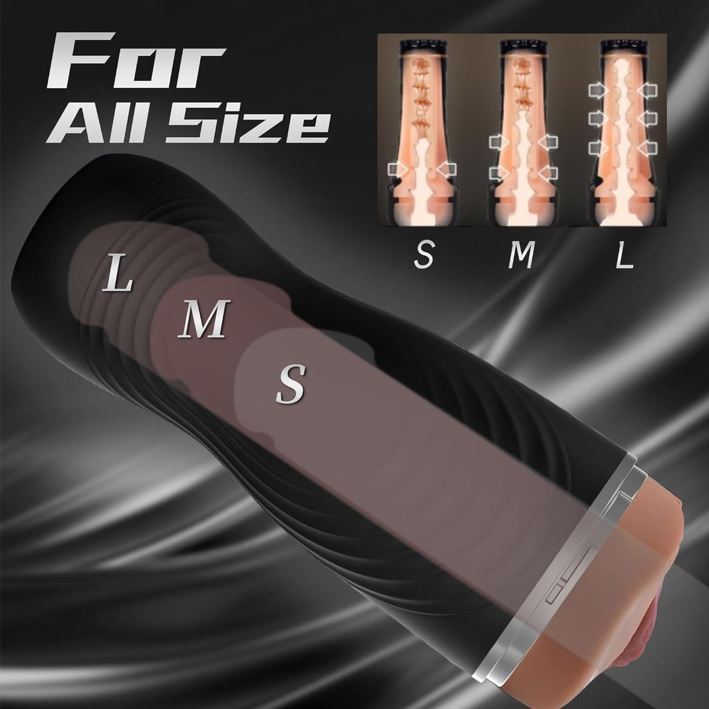DeepLuxe 8.5" Realistic Pocket Pussy Male Masturbator Cup