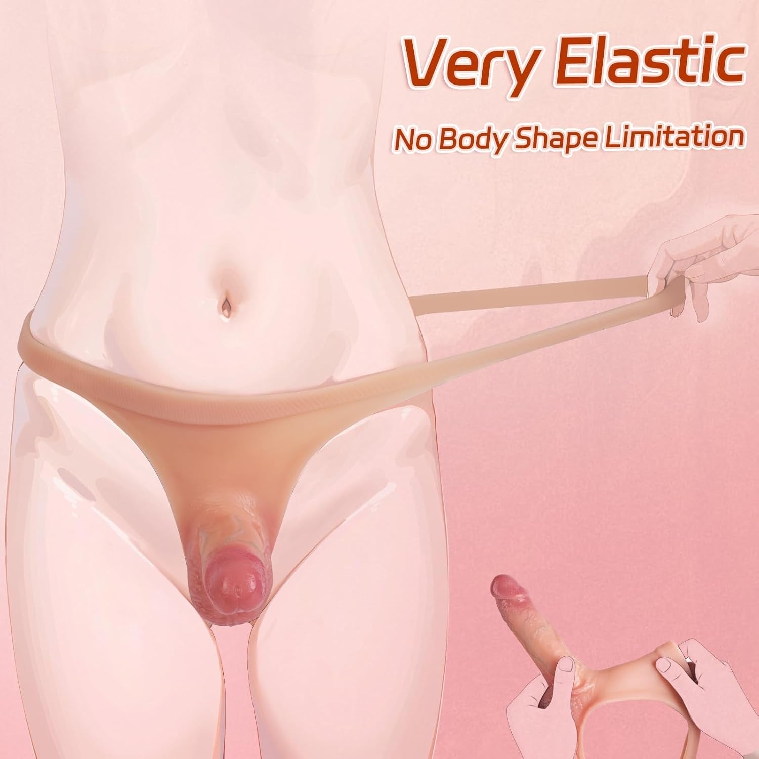 FlexHollow Hollow Strapless Strap-On Dildo Panty Silicone