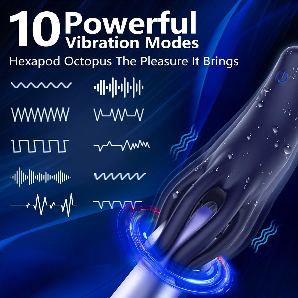 HexaWrap Tentacle Male Training Vibrator 10 Modes Sleeve
