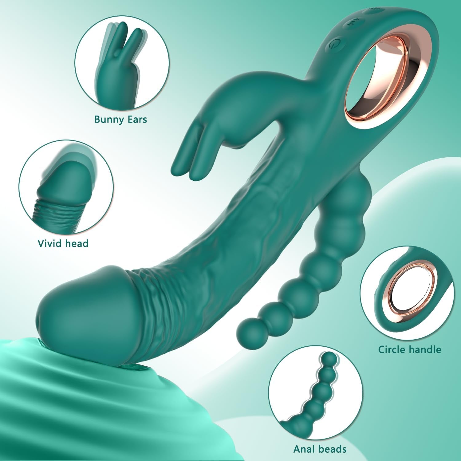 TriAxis Triple Motor Thrusting Rabbit Vibrator 10 Modes USB