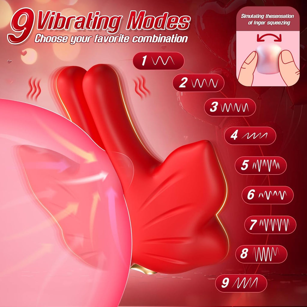MagneticVibe Vibrating Butterfly Nipple Clamps 9 Modes
