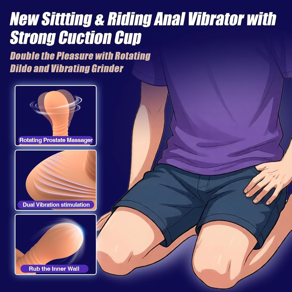 SpirionX Prostate Massager Rotating Ride-On Vibrator