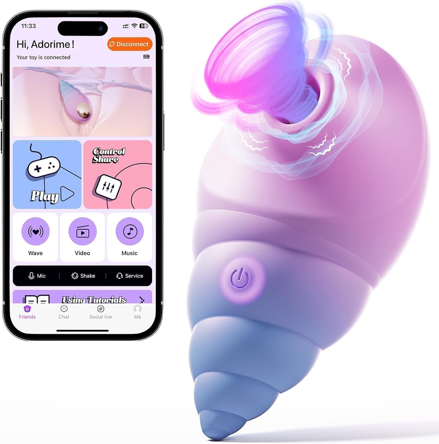 ConchaSync Clit Sucker 10 Modes App Control Quiet