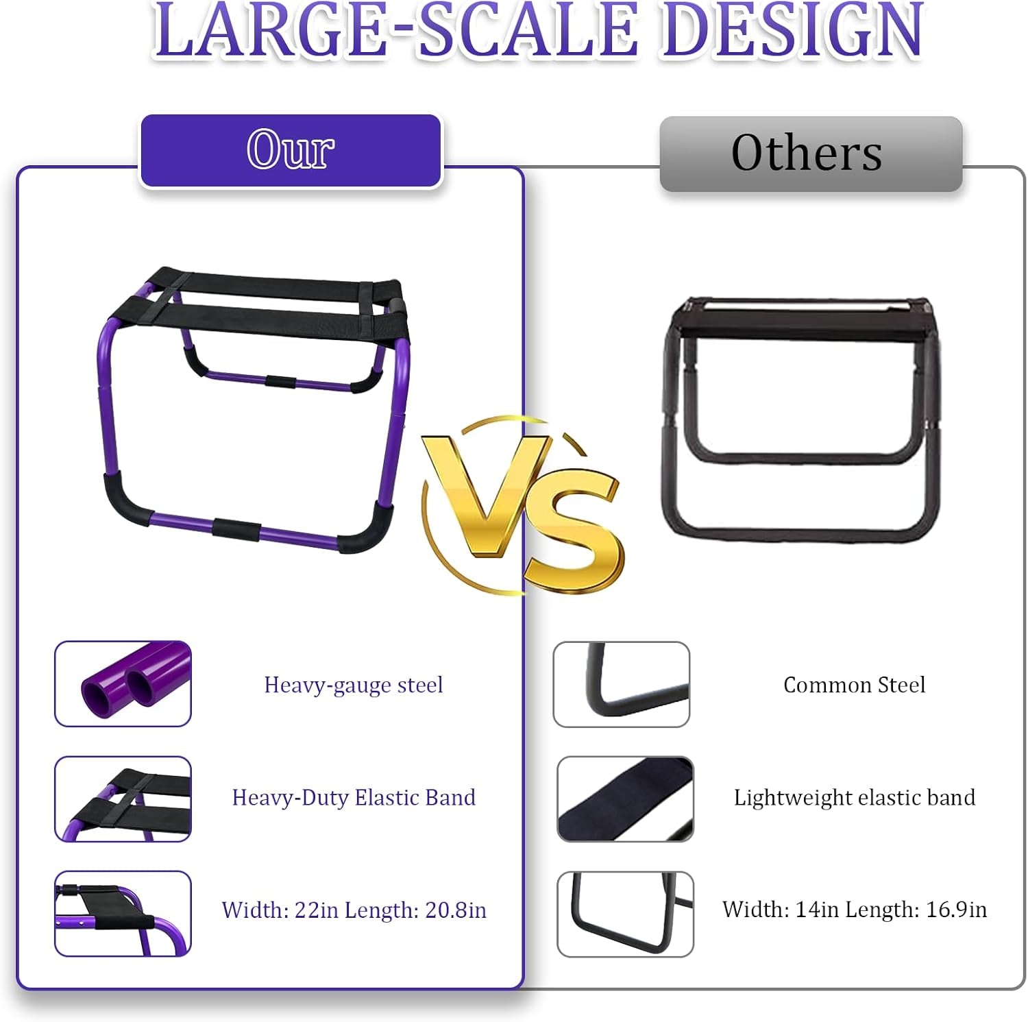 VioletForce XL Heavy Duty Sex Chair 800LB Foldable