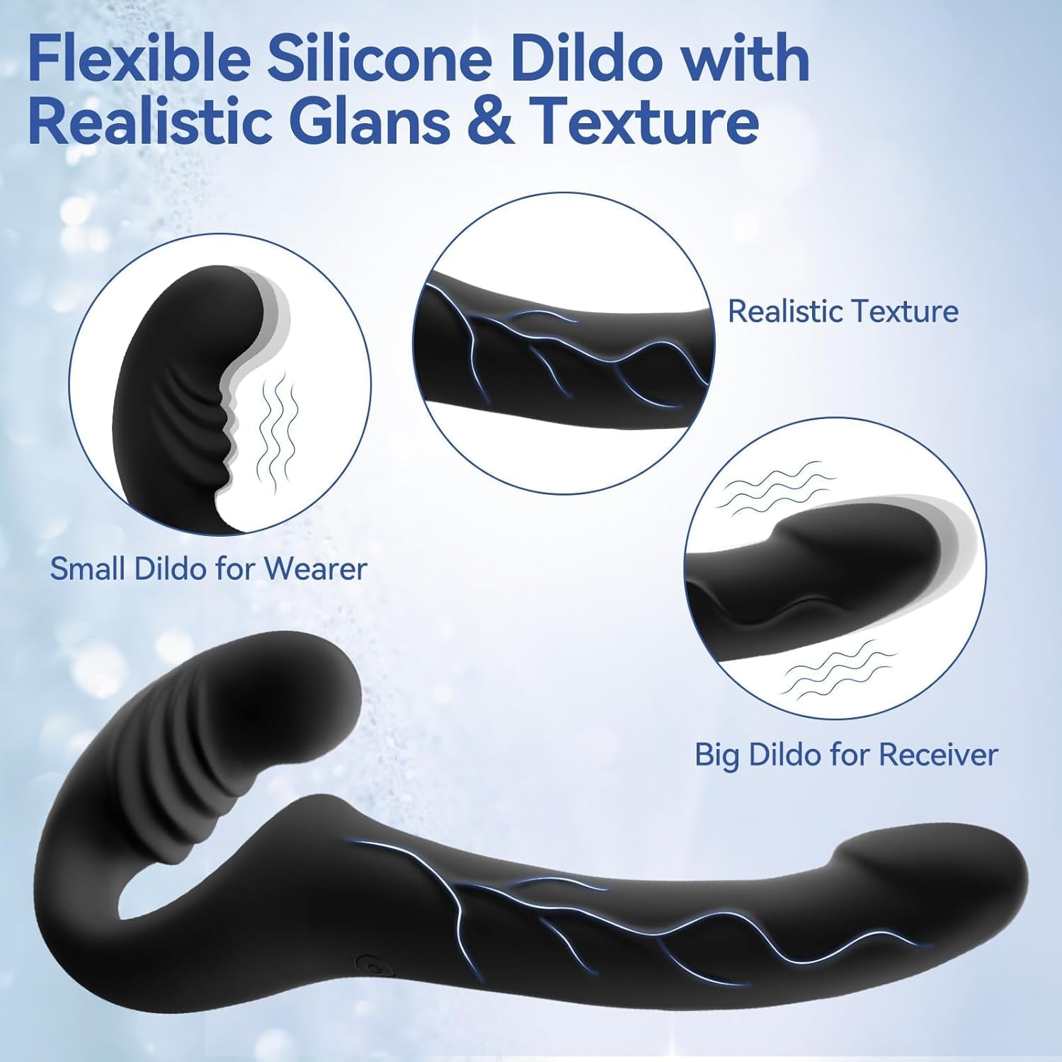 EchoRide Strapless Strap On Vibrator Remote Control