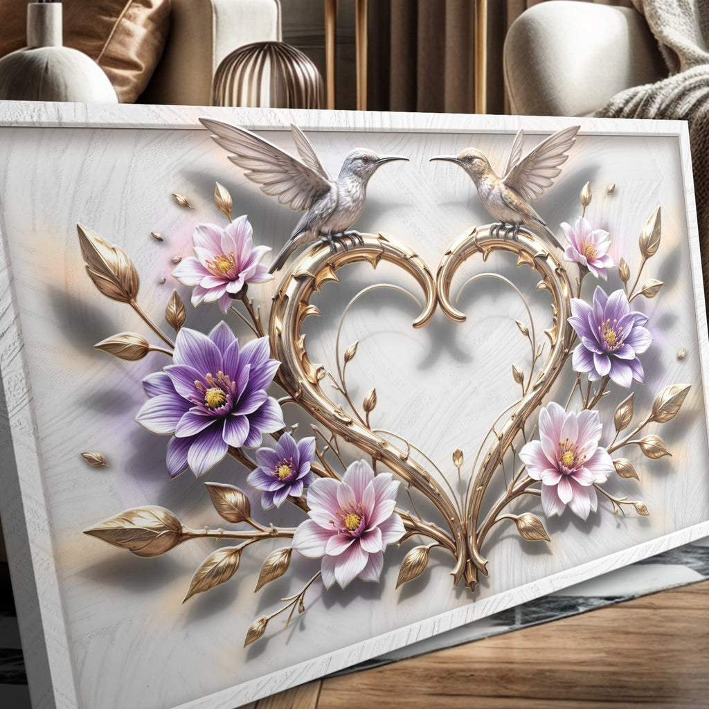 3D Hummingbirds Wall Art V