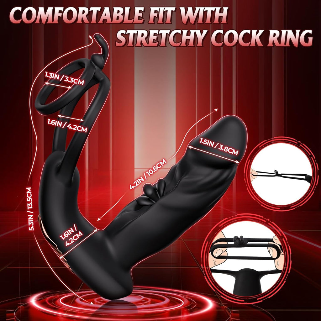 FlapCore Prostate Massager Cock Ring 10 Modes Flapping