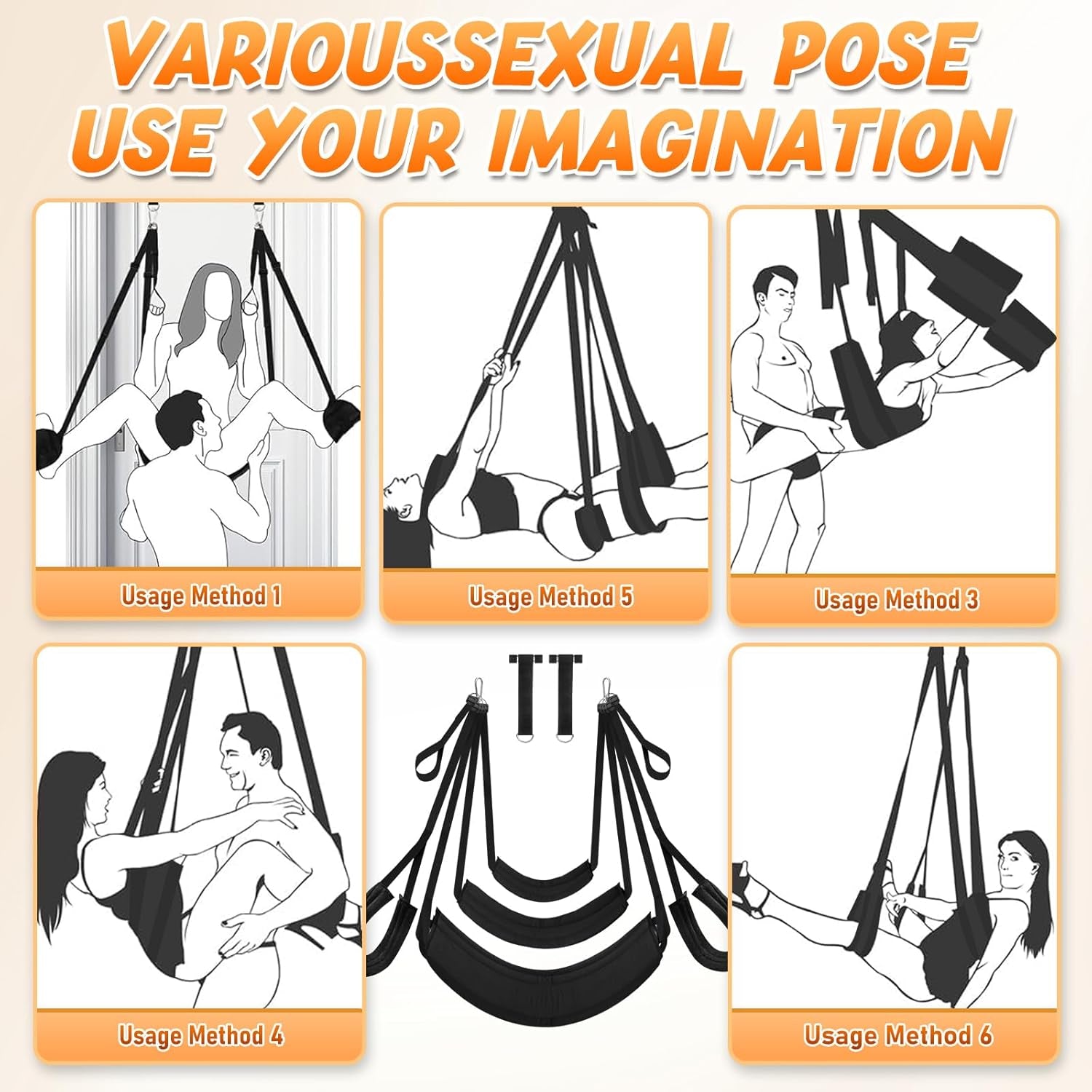 CloudLift Adjustable Door Sex Swing 350lb