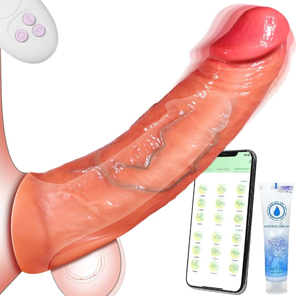 AppDrive App Control Penis Sleeve Vibrator 9 Modes Ring