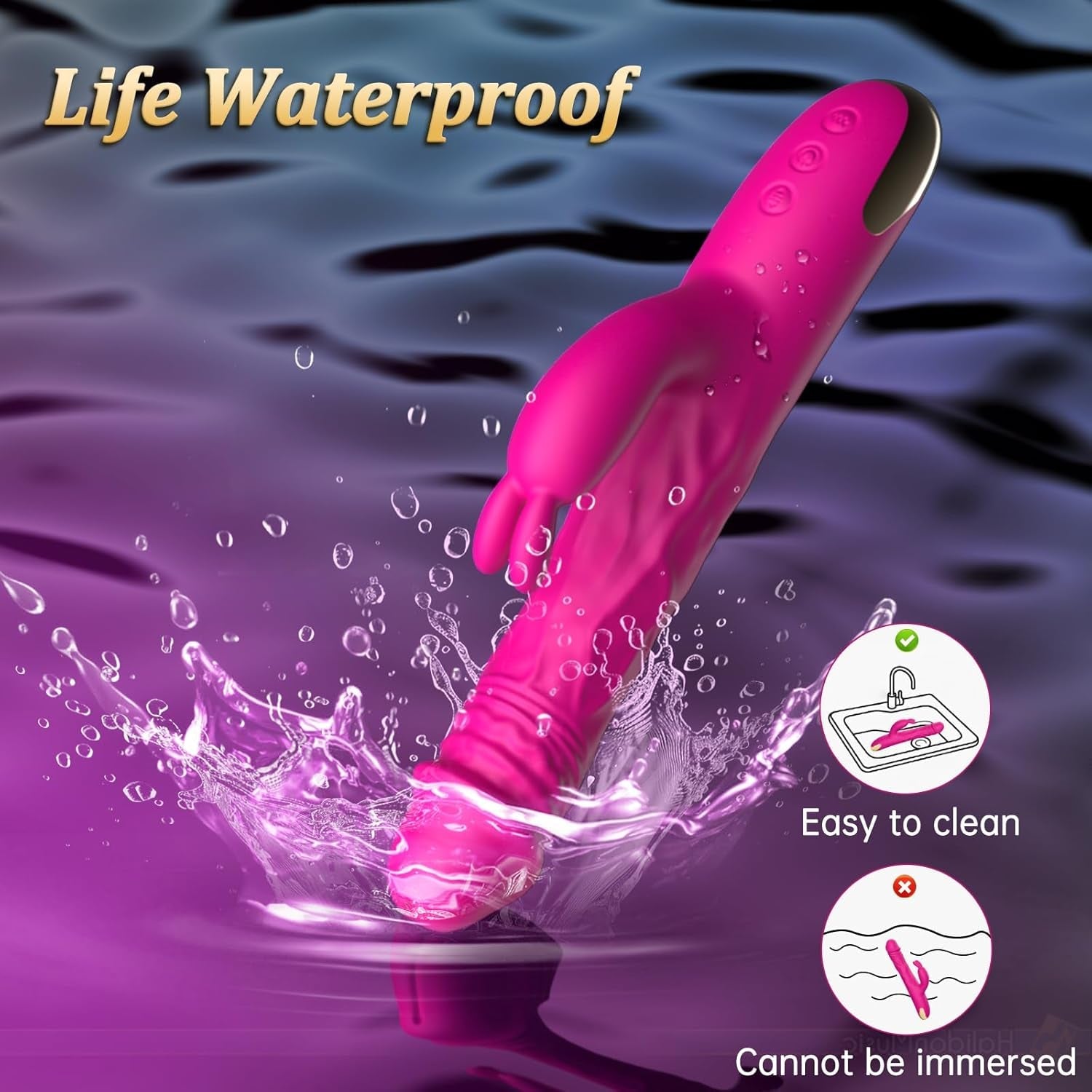 BlushCore Thrusting Rabbit Vibrator 5 Thrust 10 Modes Waterproof
