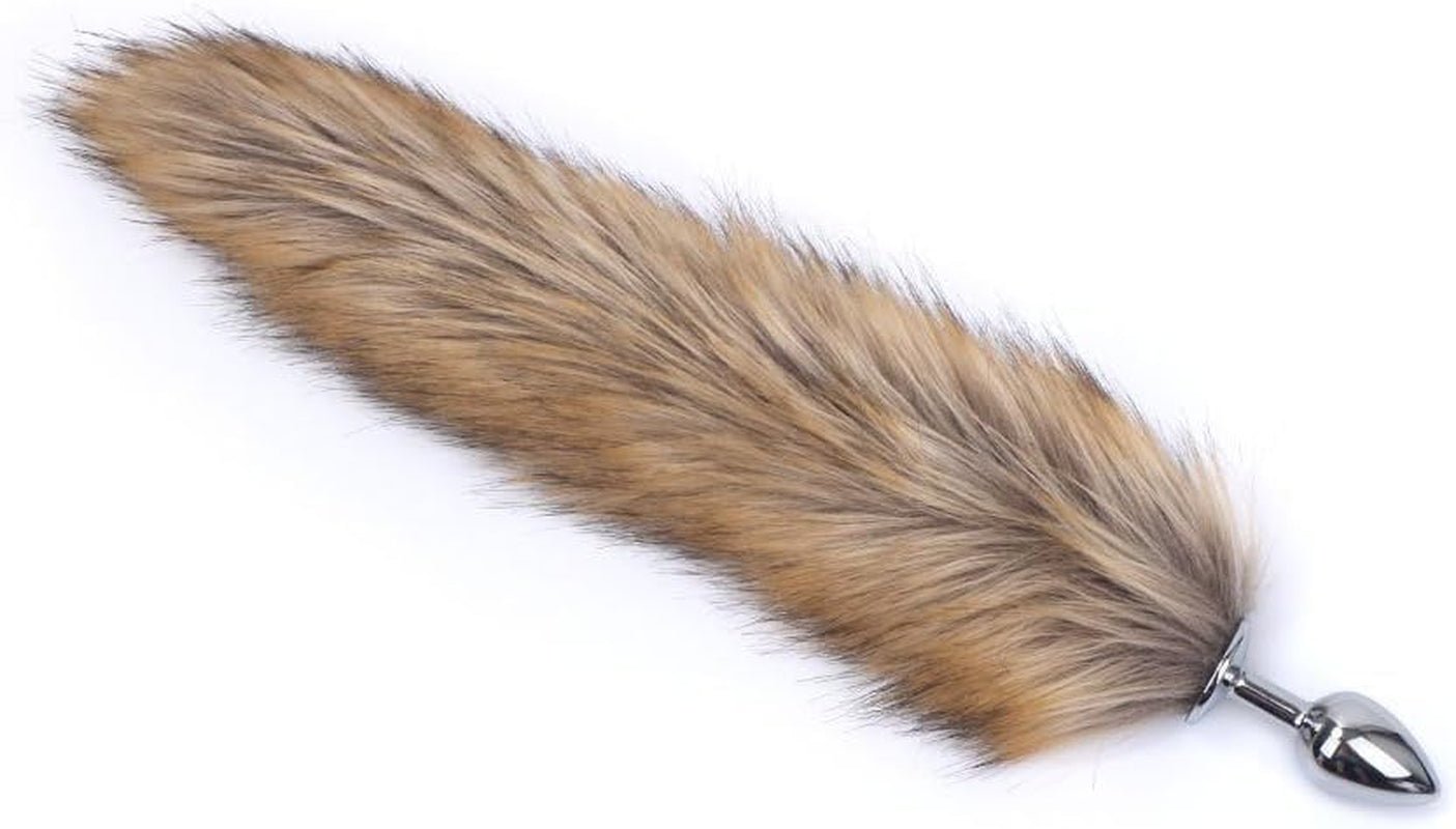 BronzeFur Brown Fox Tail Steel Butt Plug Cosplay