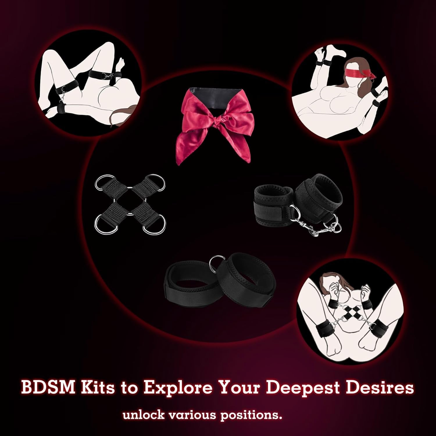 AirBond Inflatable BDSM Pillow with Restraints & Toy Mount