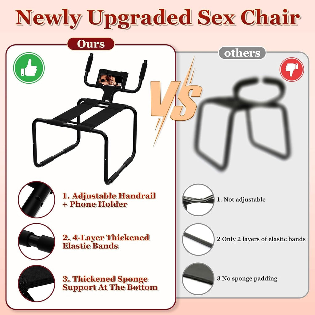 BounceControl Sex Position Chair with Phone Holder