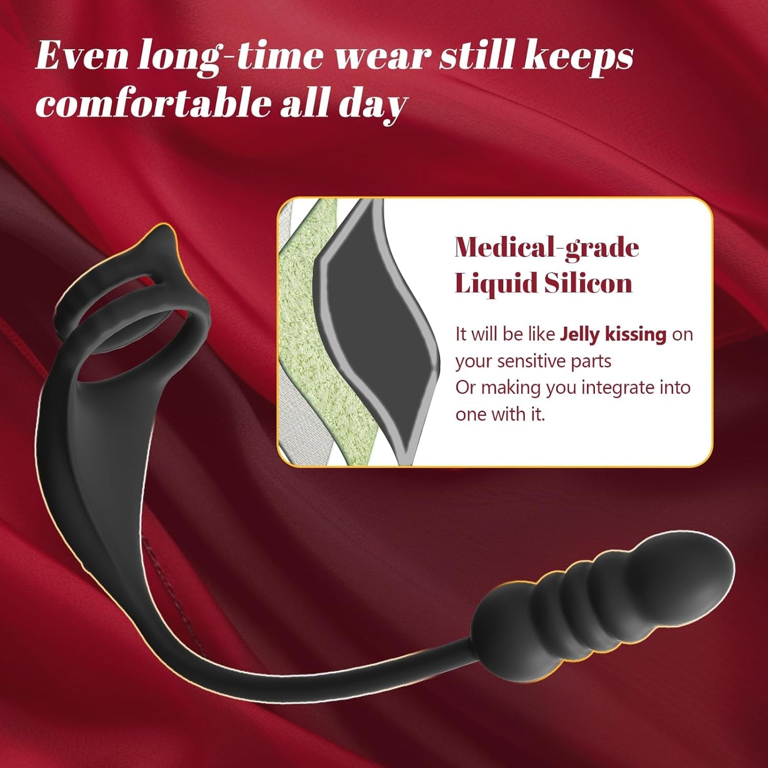 ThrustPulse Thrusting Prostate Massager Cock Ring Remote 9 Modes