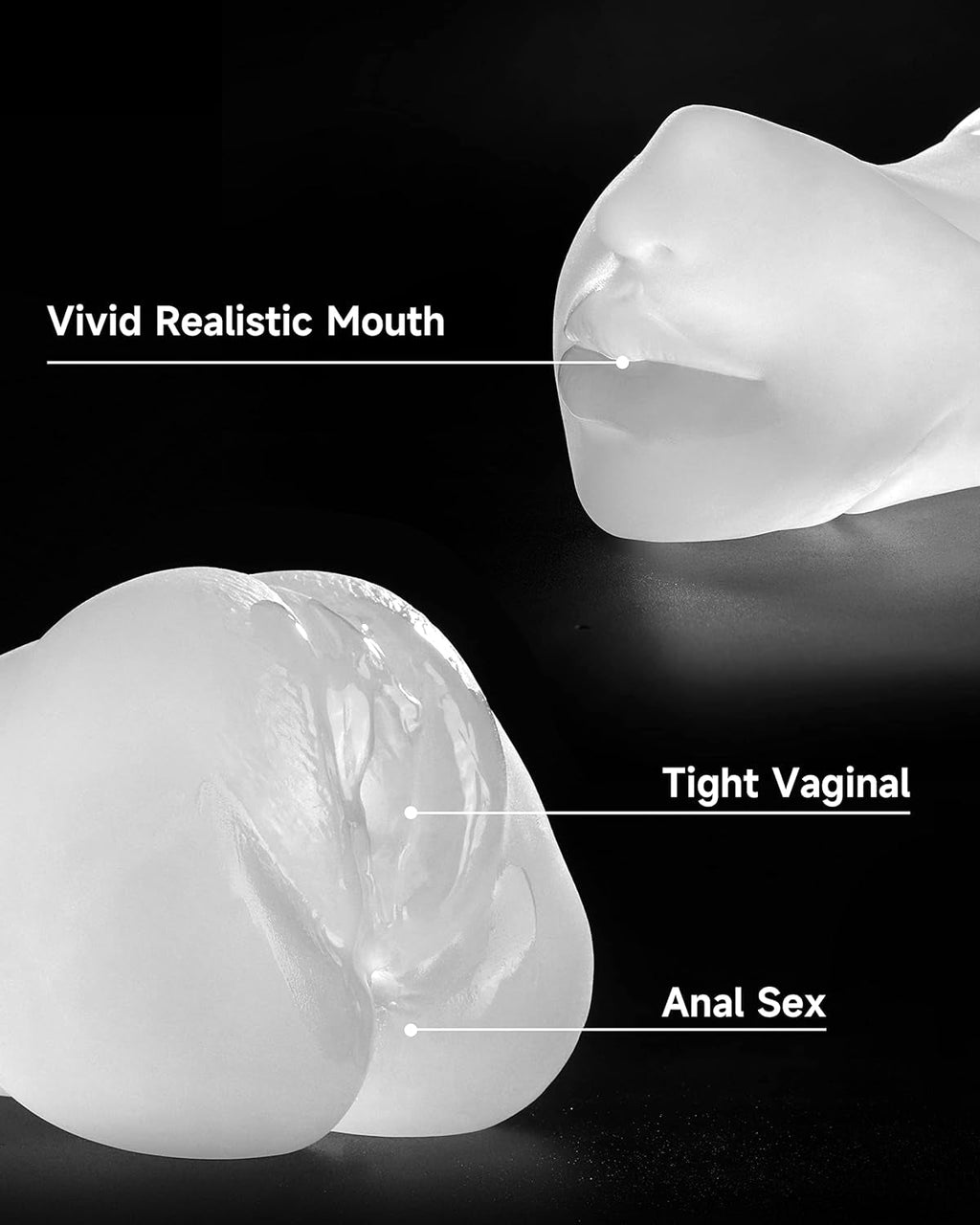 TrinityTouch Realistic Transparent Pleasure Doll Masturbator