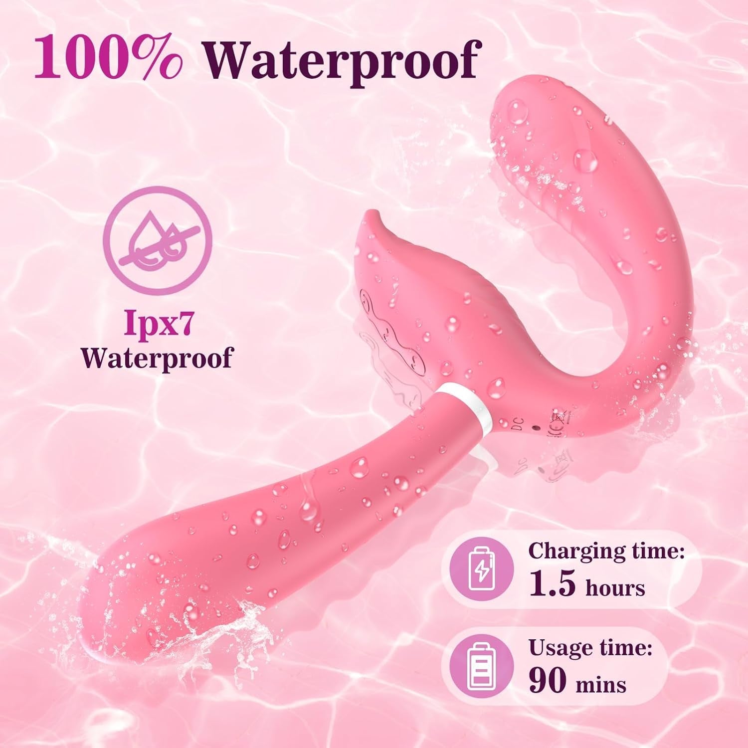 TriSync Strapless Strap On Vibrator Remote 3 Motor