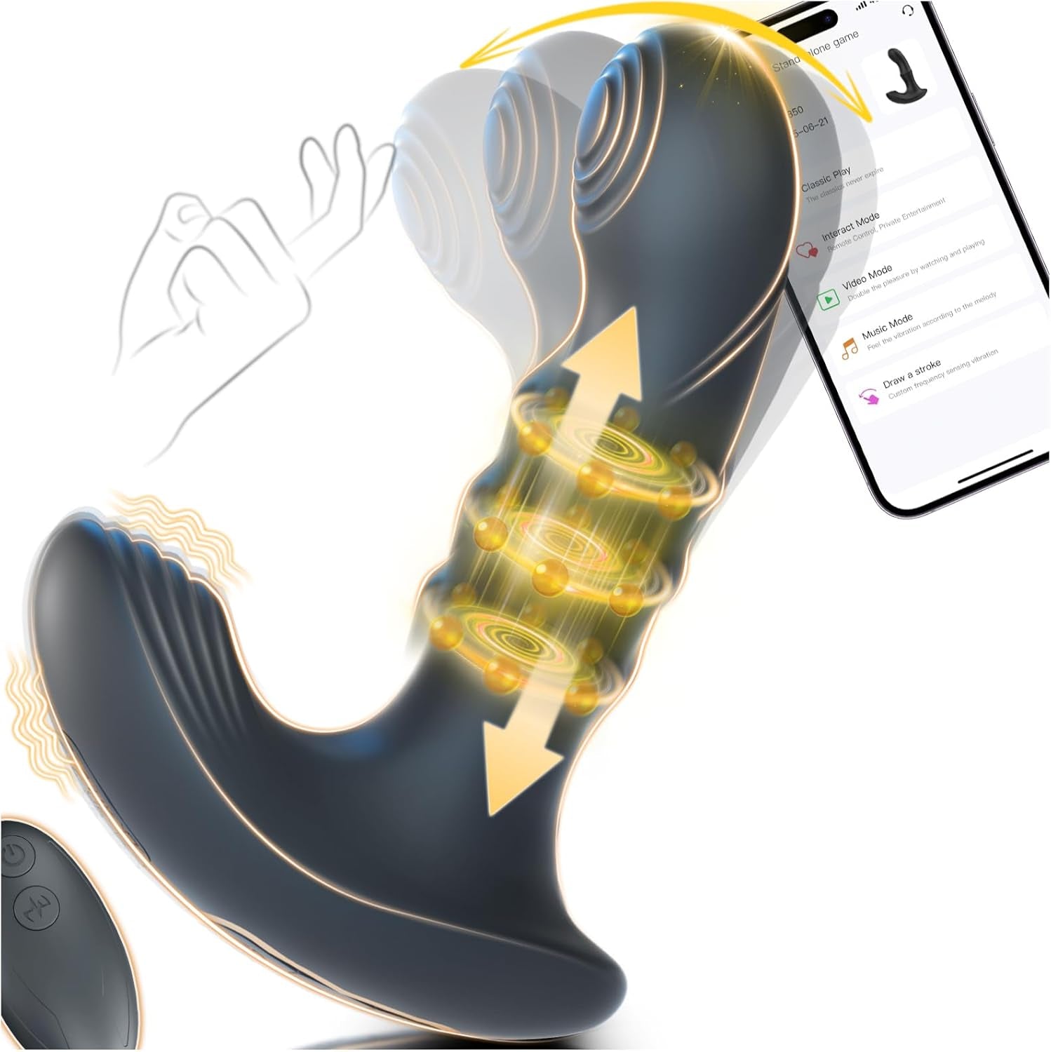 NantaWiggle App-Controlled Wiggling Prostate Massager