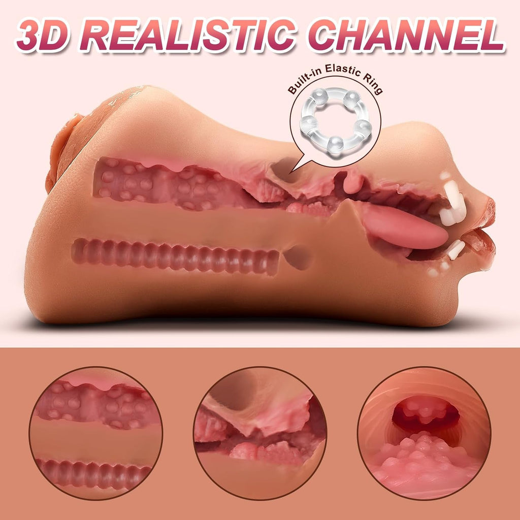 VibraTriple 3-in-1 Vibrating Pocket Pussy Male Stroker