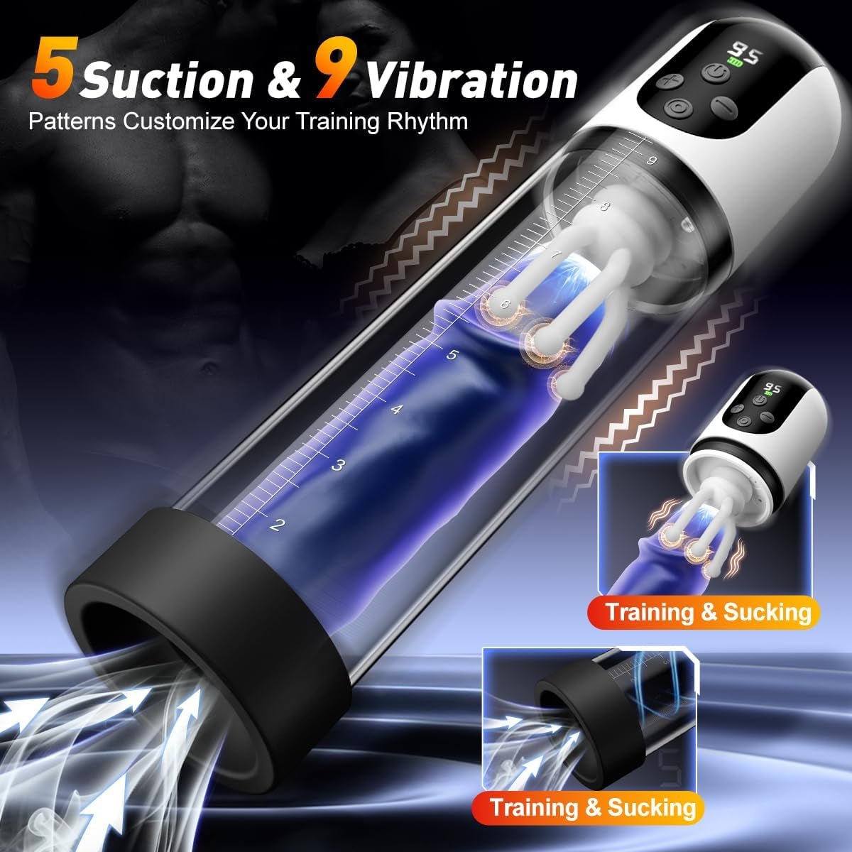 TriFlux Penis Pump 5 Suction 9 Vibration