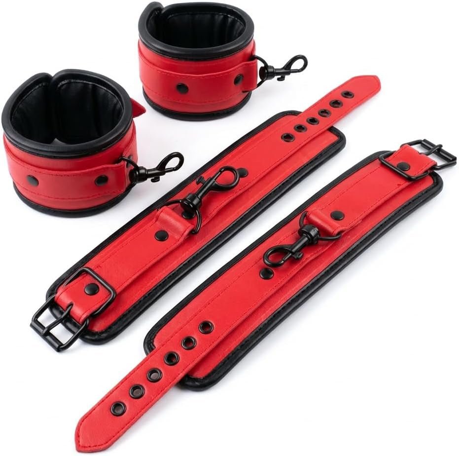 CrimsonGrip Red Adjustable Spreader Bar with Furry Straps