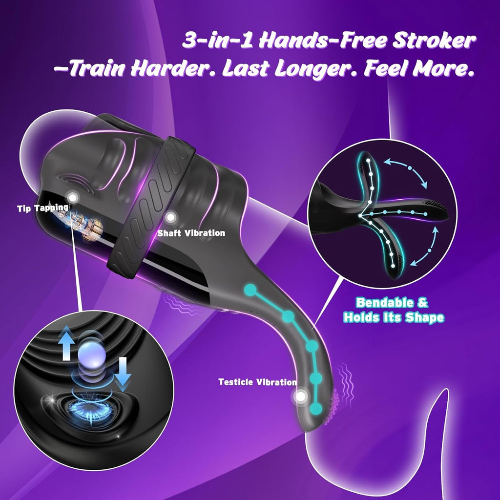 FlexTap Hands-Free Male Stroker 3 Motor Tap Trainer